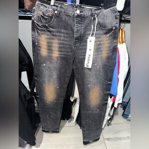 Purple brand Black Splatter Paint Jeans